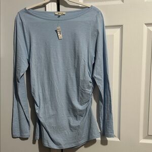Madewell Light Blue Long Sleeve Tee